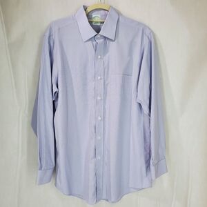 Brooks Brothers MILANO Fit Shirt 16.5x33 Blue Button Down Supima Cotton
